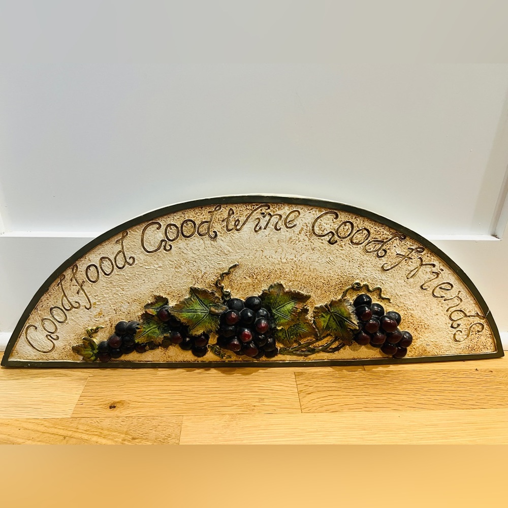Kitchen wall decor - Good Food, Good Wine, Good Friends